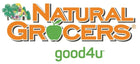 Logo for Tints of Nature stockist Natural Grocers health store in orange and green.