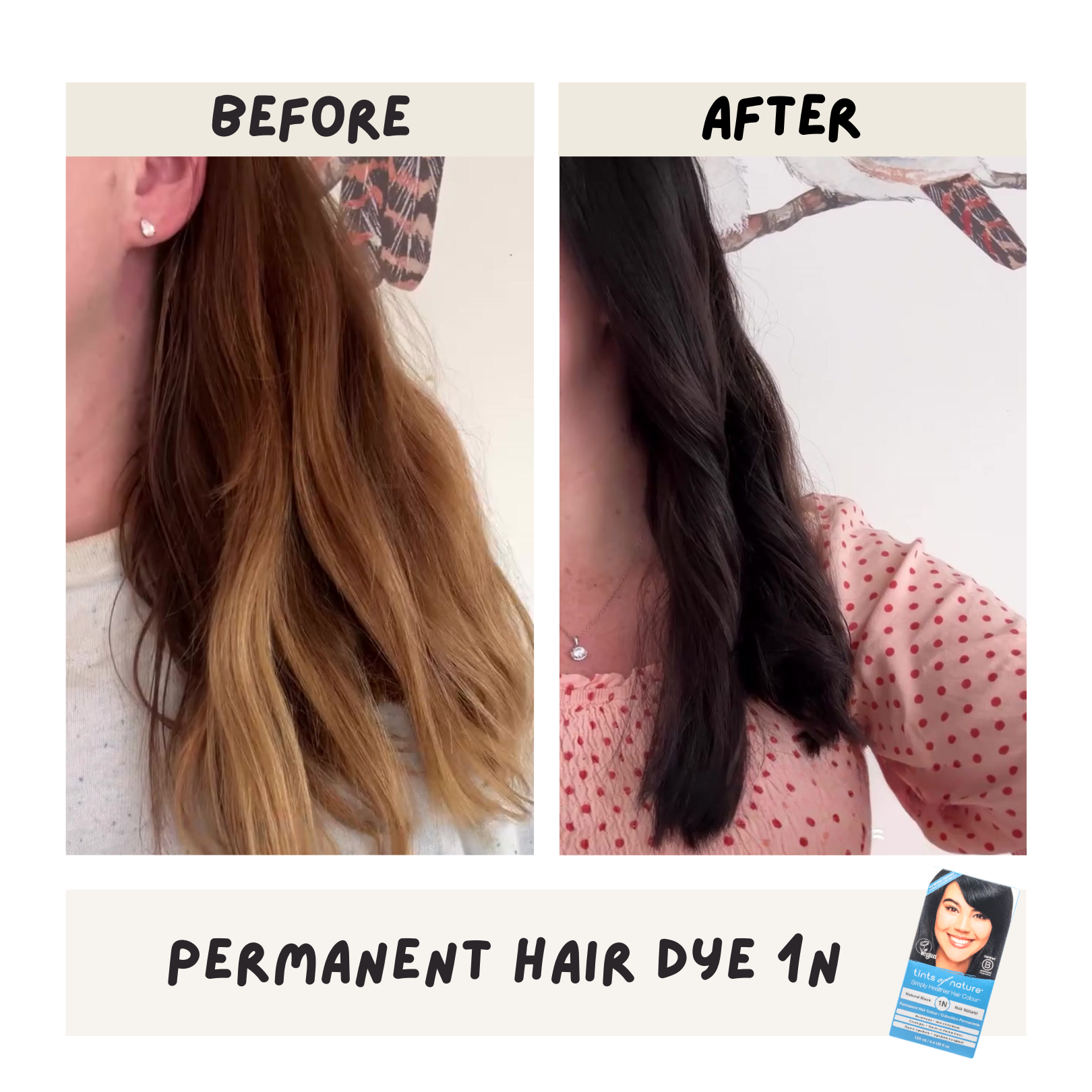 1N Natural Black Permanent Hair Dye