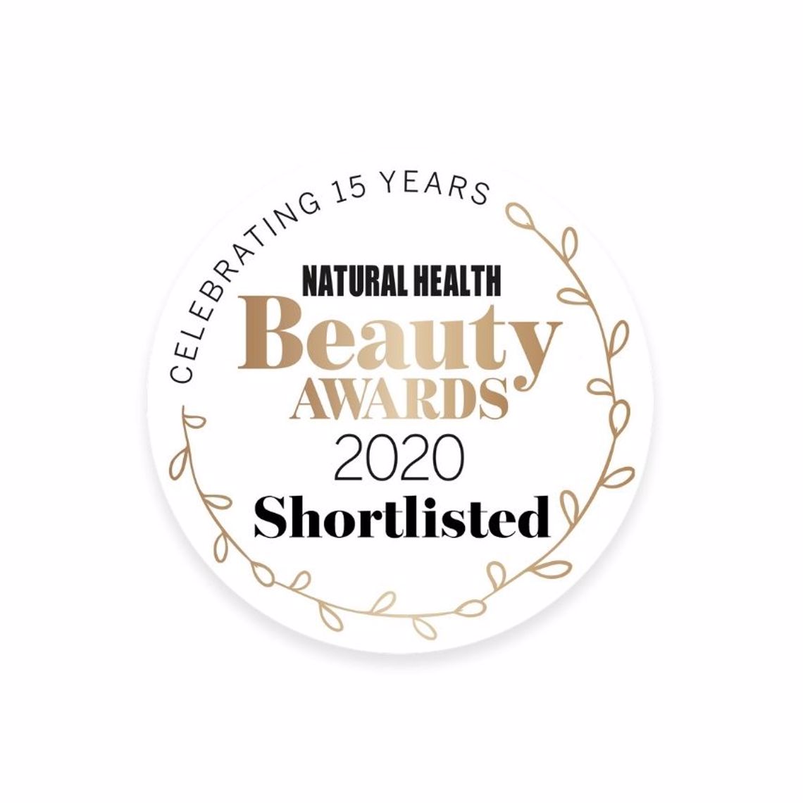 Natural Health Beauty Awards 2020 we're shortlisted