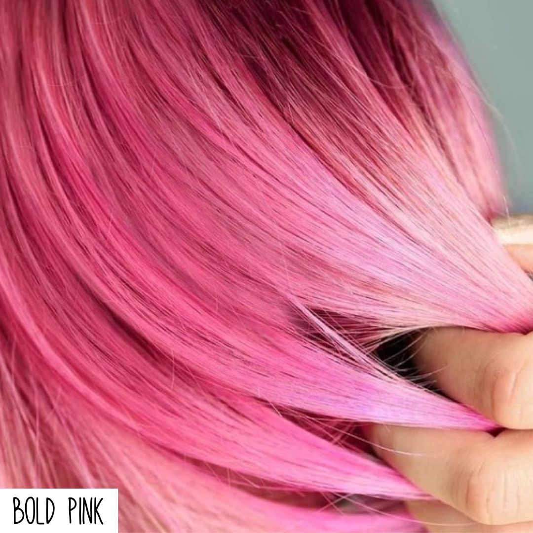 Semi-permanent Bold Pink hair dye